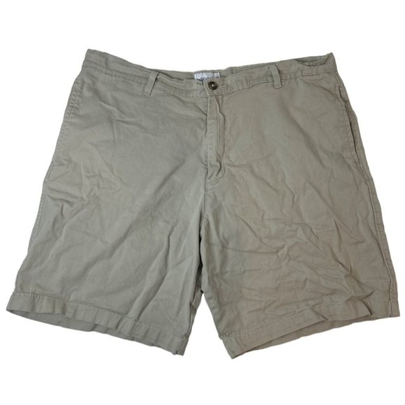 Saddlebred Men's Chino Shorts 40W Tan Khaki Cotton 8.5" Inseam - Picture 1 of 4